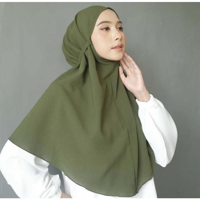 𝐁𝐘 𝐀𝐃𝐈𝐍𝐃𝐀 Bergo Maryam Diamond Jahit Tepi Aisyah Tali Non Pet Hijab Instant Jilbab aida