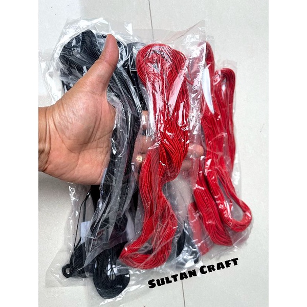 Tali Benang Karet Elastis 1,5mm Triangle Untuk Gelang dan Tasbih