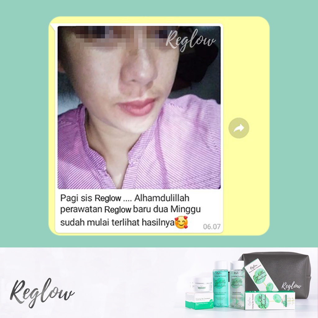 Reglow Skincare Original Facial Wash Toner Cream Paket Pencerah Wajah BPOM