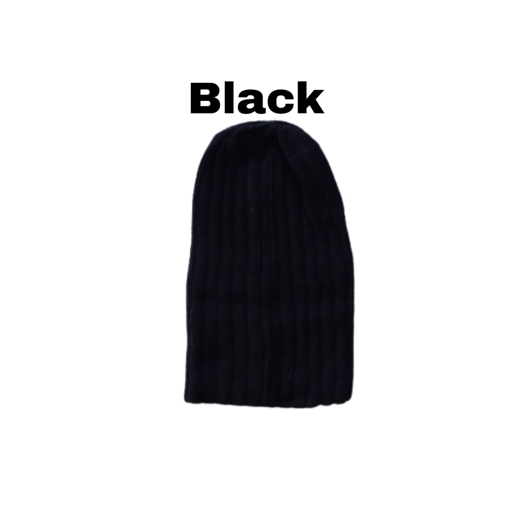 ho KUPLUK SIMPLE PLAIN (A) Topi Anak Lucu Model Kupluk Usia 0 Sampai 3 Tahun Kualitas Terbaik-BLACK