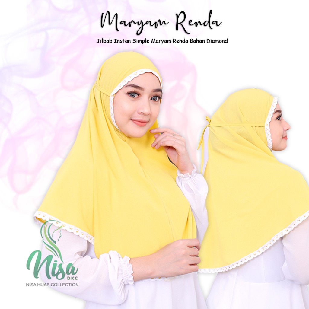 Jilbab Instant Renda Bergo Maryam Siria Tali Diamond