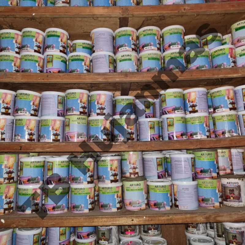 ARTURO Cat Tembok Tekstur 1Kg Tipe FLK Dinding Pilar Beton Texture Flakes Multicolor Tahan Lama