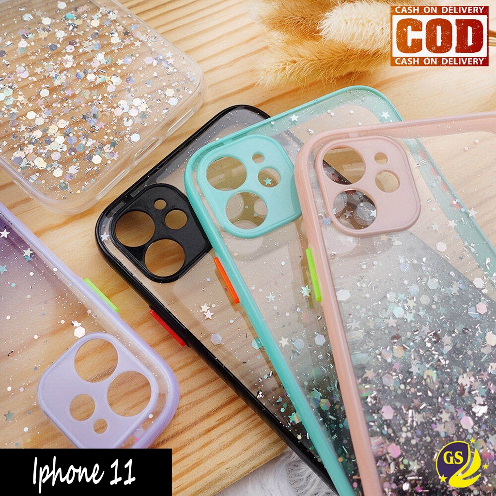 Iphone X XS XR XS Max 11 / 11 Pro / 11 Pro Max Soft Case Dove Glitter Bling Star Light Candy Macaron Matte Gliter