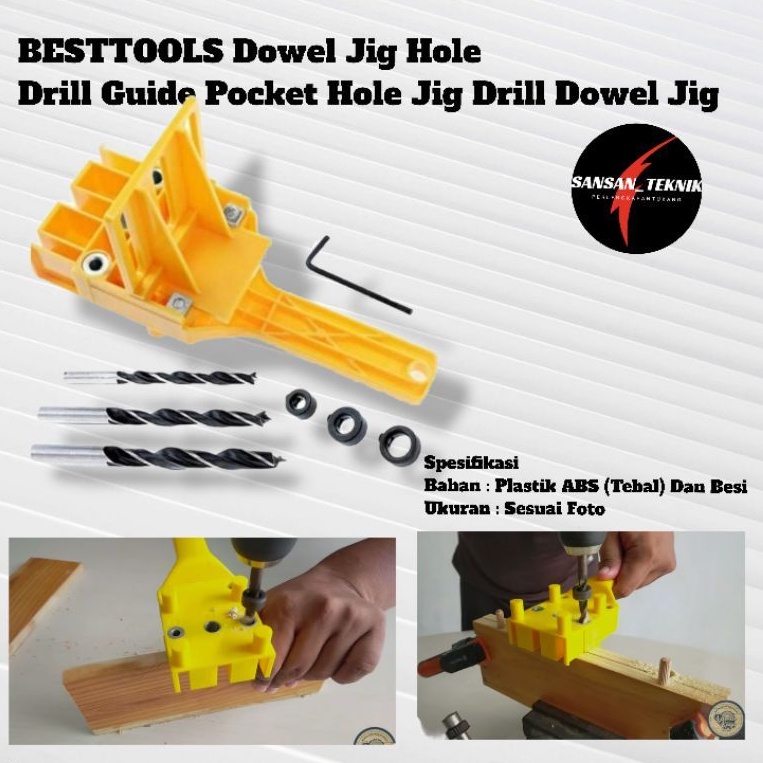 BESTTOOLS Dowel Jig Hole Drill Guide Pocket Hole Jig Drill Dowel Jig