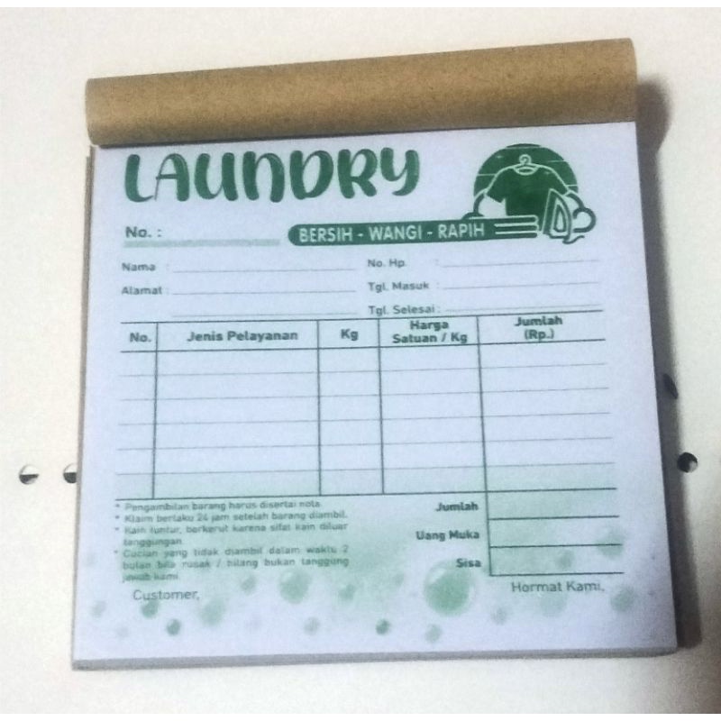 

NOTA LAUNDRY 1/6 FOLIO 1 PLAY/NOTA LAUNDRY 1 PLAY/NOTA LAUNDRY MURAH
