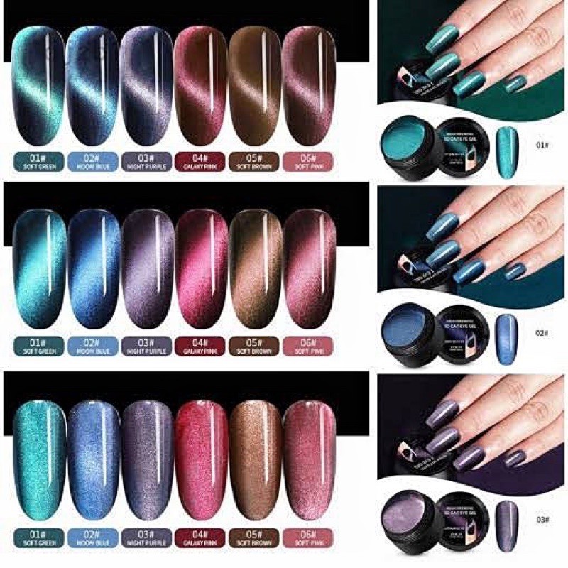 5D Cat eyes gel polish misscheering uv led soak off gel polish cat eye 5d kutek gel mata kucing