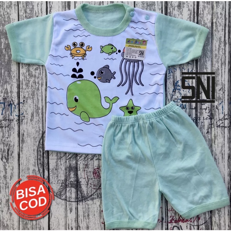 Setelan bayi Oblong Pendek Bayi Baju Bayi Celana Bayi Baju Set Bayi Piyama Bayi DNW BABY