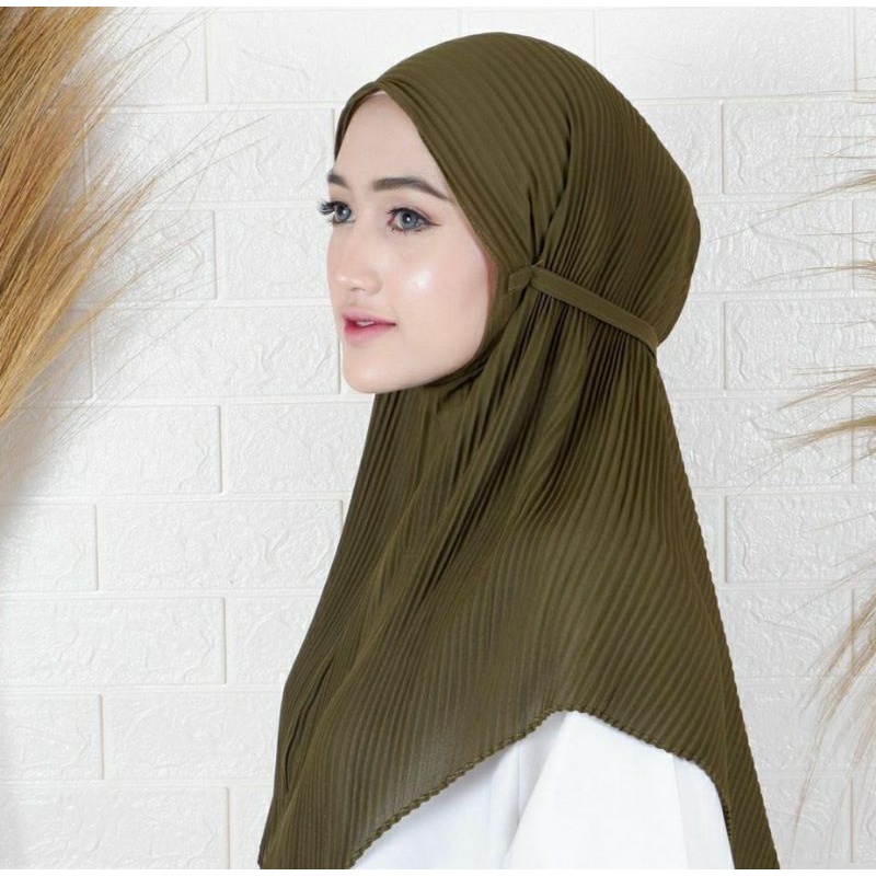 Bergo Maryam Full Plisket Lidi Bahan Hyget Premium-1