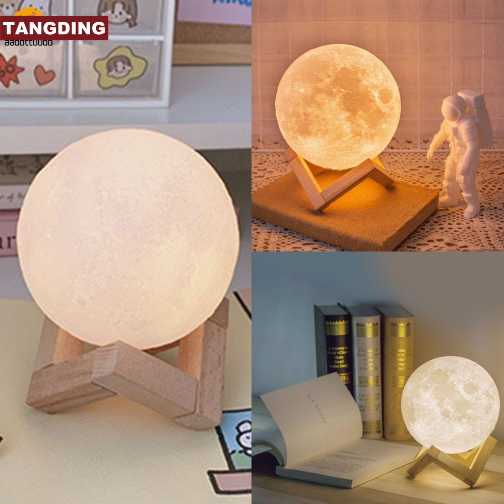 【COD Tangding】3D Moon Night Light DIY Birthday Gifts Painted Starry Sky Lamp