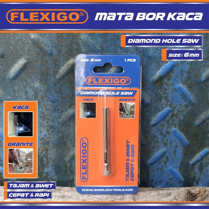 Mata Bor Kaca, Grantie 6 mm Original Flexigo Diamond Hole Saw