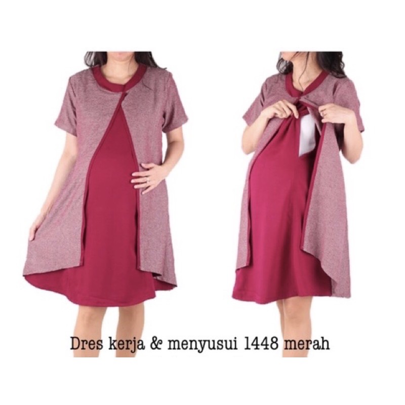 Baju hamil Dress hamil menyusui murah 1448 baju hamil