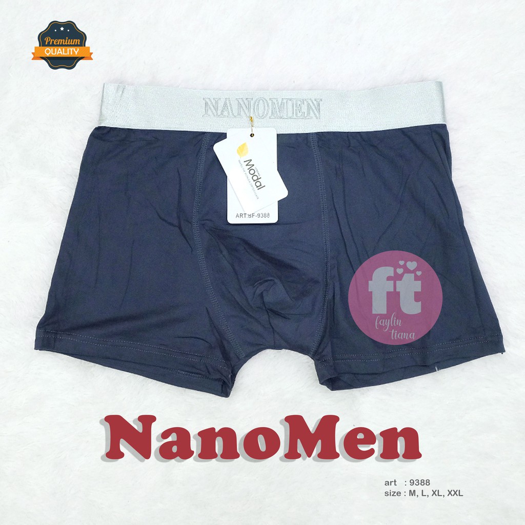 NANOMEN | Celana Dalam Boxer Pria / Celana Dalam Segi4 Pria / art NM 9388