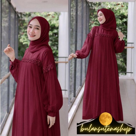 Baju Gamis Muslim Terbaru 2020 Model Baju Pesta Wanita kekinian Bahan Kekinian Busana gaun remaja