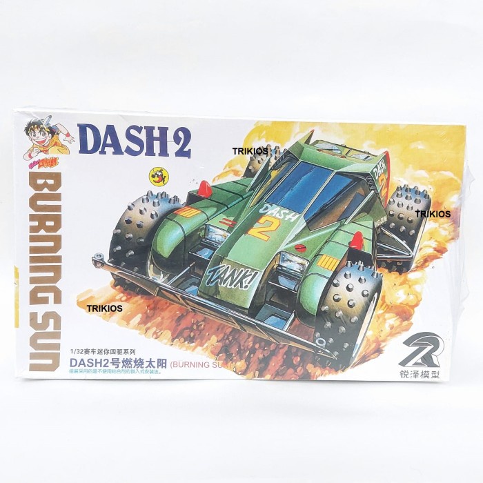 Rep. Tamiya Mini 4wd Merk Ruize Dash 2 Burning Sun Type 3 Chassis