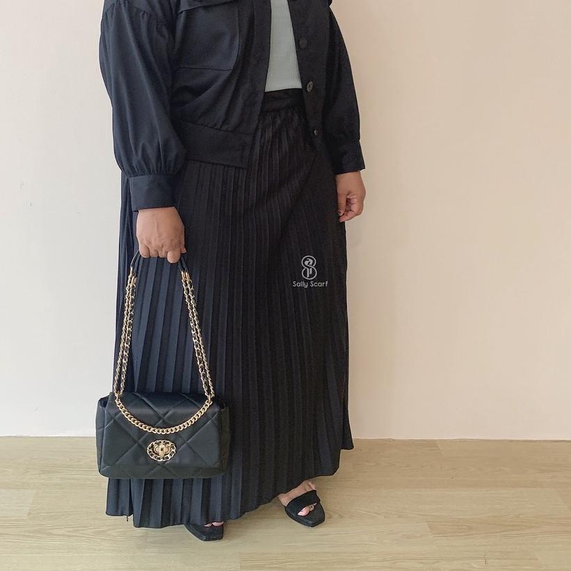 ➩ Busan Jaket Oversized Drill Premium / Semi Parka Wanita ➣