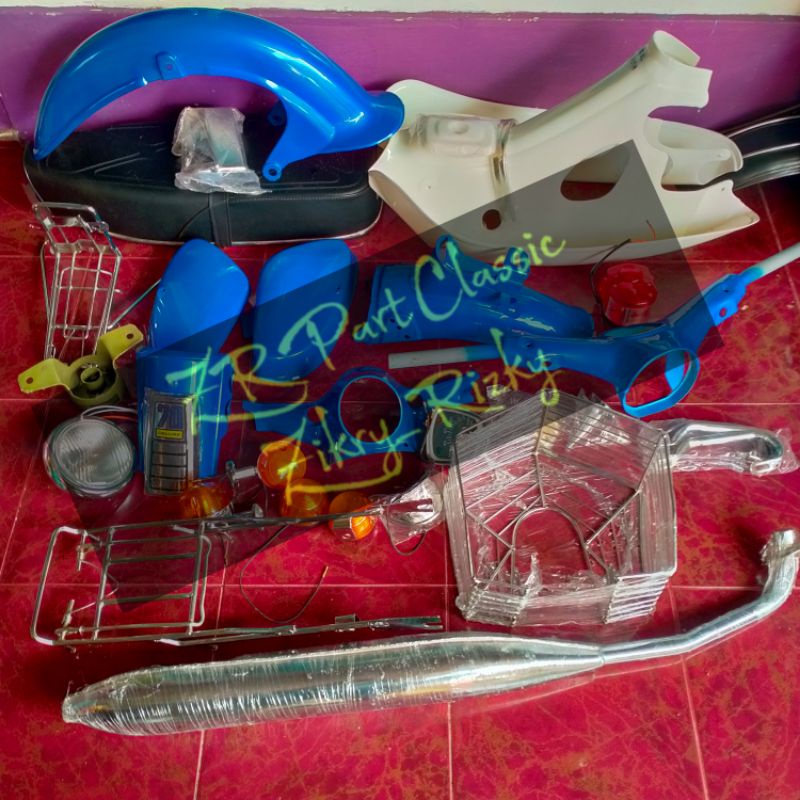 Cover body bodi full set honda astrea C70 biru merah oren kuning