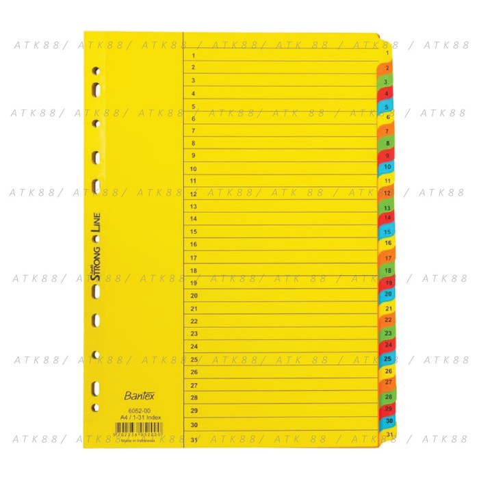 

Promo Bantex Cardboard Divider & Indexes A4 1-31 (31 Pages) #6052 Terlaris