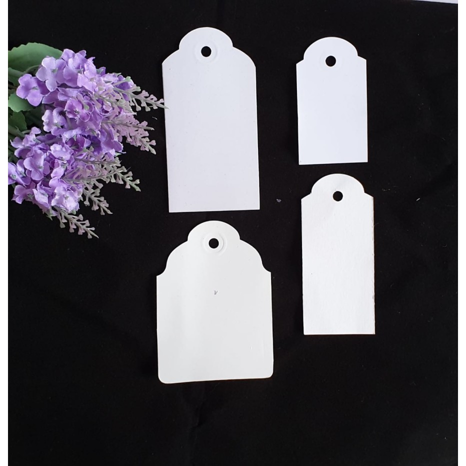 Paper Hang Tags - White Irregular Square Shape Tag (10pcs)