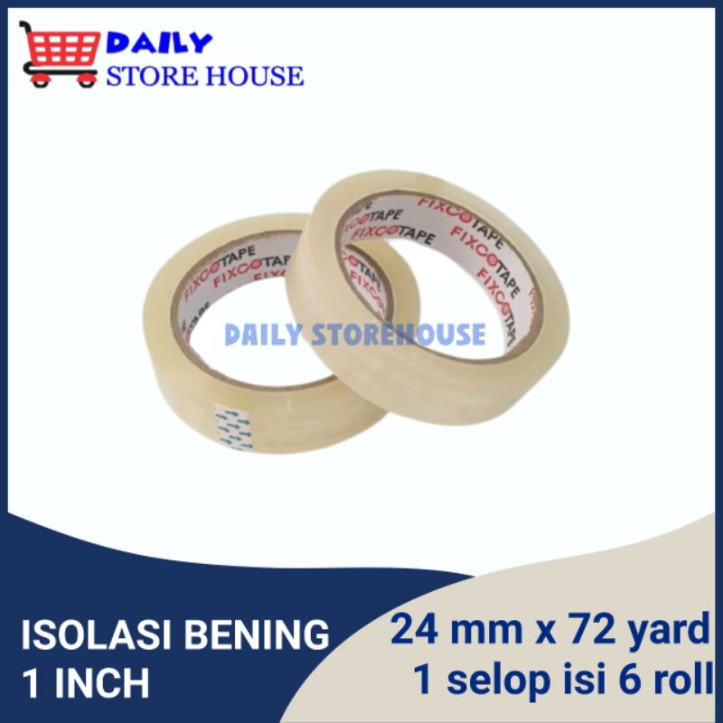 

Isolasi / Solatip 1 inc (24mmx72y) Bening