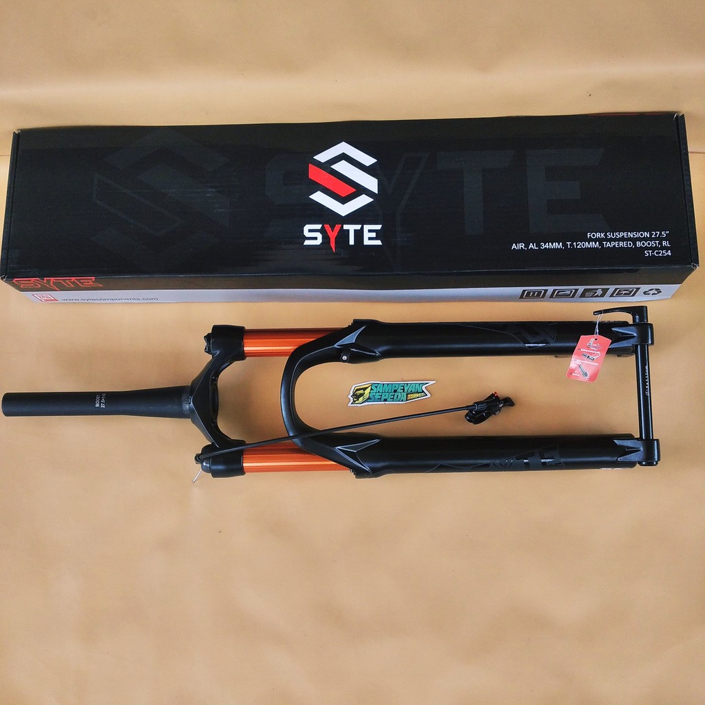 Fork Shock depan sepeda MTB  SYTE C254 27.5 T120 34MM Air Boost Tapered Remote