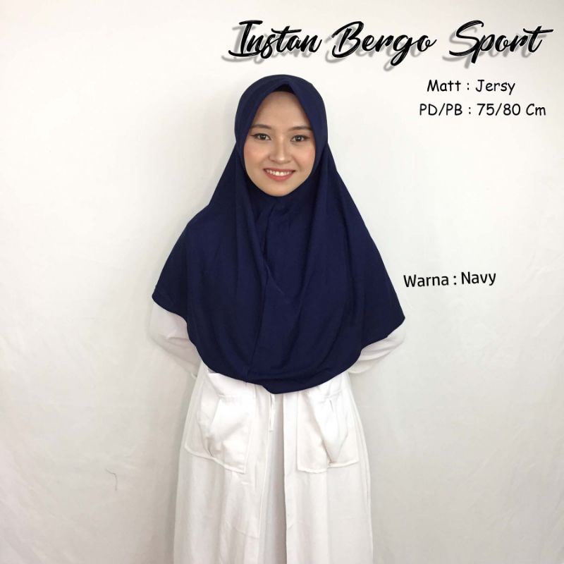 Hijab Jilbab Kerudung Instan Bergo Sport