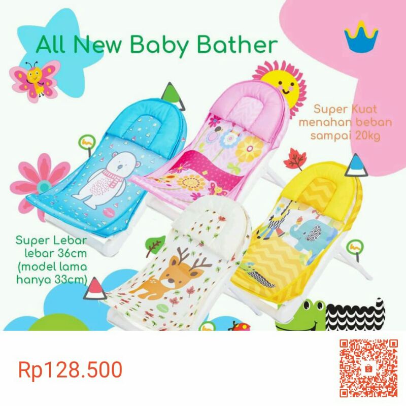 Crown Snuggle Super Baby Bather New Motif / Kursi Mandi Baby Crown Snuggle U1