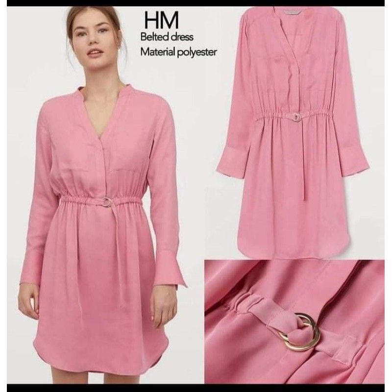 HnM dress v neck belt