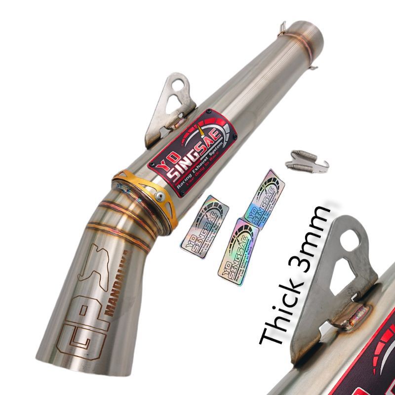 kenalpot original Yo singsae/silincer 50/51mm model daeng sai4 pipe gp warriort