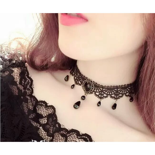 Amefurashi Kalung Cantik &amp; Manis Choker A42 Velvet Collar Bijoux Femme Necklace