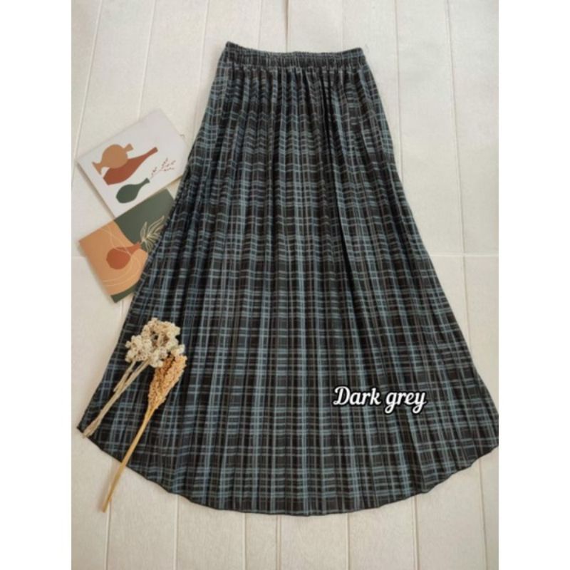 ROK PLISKET TARTAN PREMIUM-Darkgrey