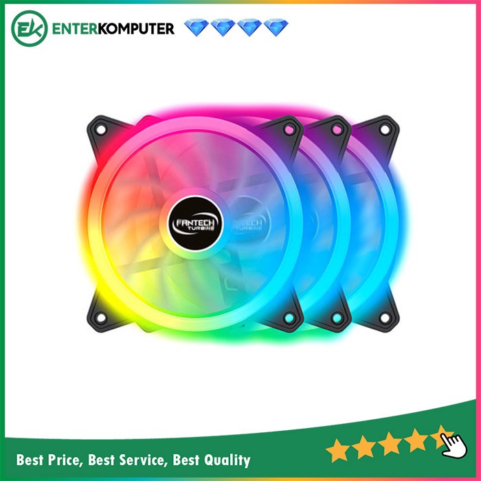 Fantech Turbine FB301 RGB 12CM Fan (3 Pcs Fan + Remote)