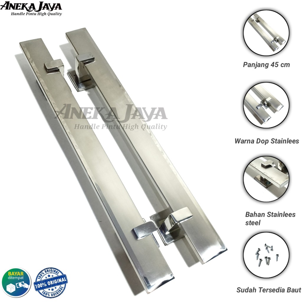 Handle pintu rumah panjang 45 cm / Gagang pintu rumah / Pegangan pintu rumah murah terbaru stainlees