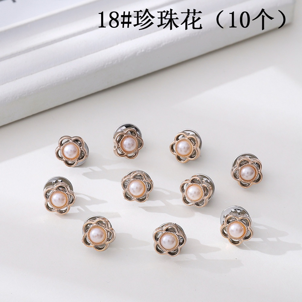 【COD Tangding】【COD Tangding】10pcs / set Bros Pin Mutiara Untuk Aksesoris Pakaian Wanita