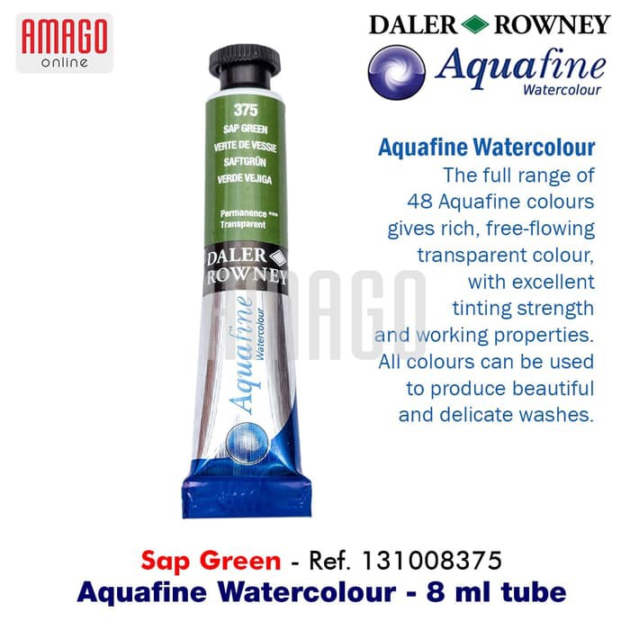 

DALER-ROWNEY Aquafine Watercolour 8 ml - Cat Air Lukis - Sap Green - 131008375
