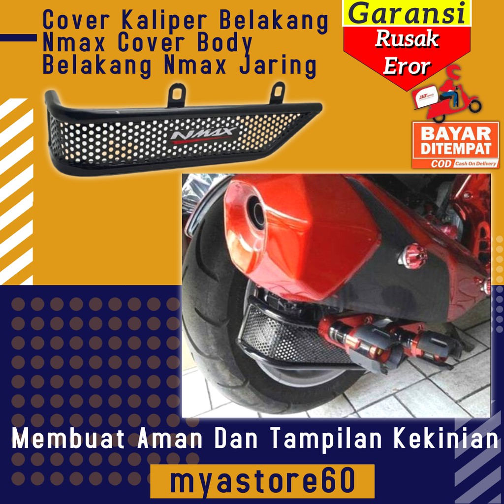 Cover Tutup Kaliper Belakang Nmax Jaring Cover Body Belakang Aksesoris Variasi Sparepart Nmax