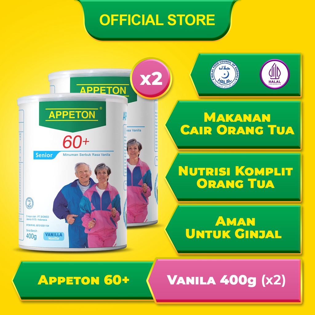 Appeton 60+ 400 Vanilla Bundle 2kaleng