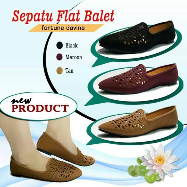 Sepatu flat balet fortune davina