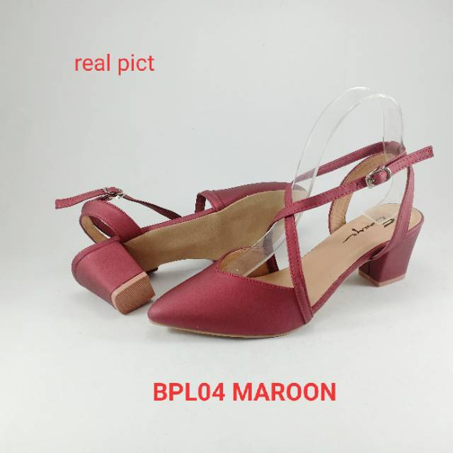 EMYE - Sepatu Sandal Pesta Heels Wanita Elegan 5cm Tali Gesper BPL03