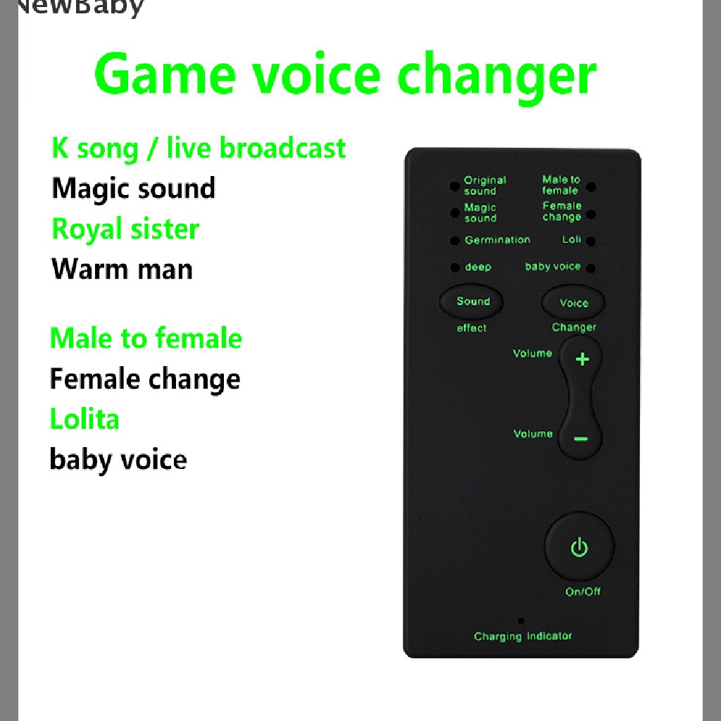 NewBaby 7 Different Sound Changes Voice Changer Device For Computer/Laptop/Tablets ID