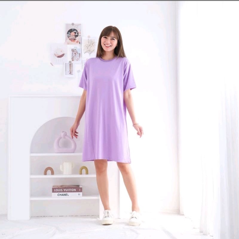 DRESS NEUSI POLOS /DRESS WANITA NEUSI/DRESS OVERSIZE