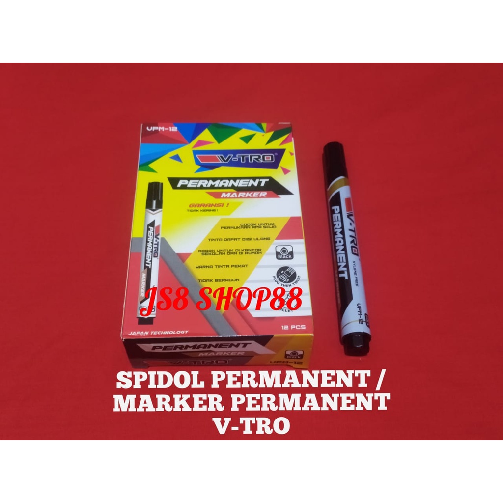 

(ECERAN) SPIDOL / MARKER PERMANENT HITAM V-TRO
