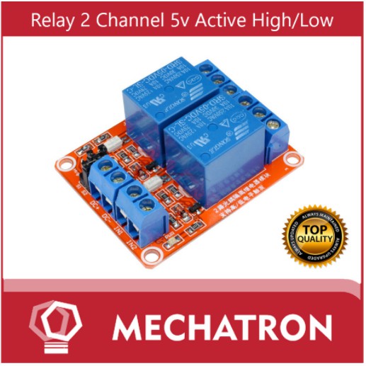 Relay 2 Channel 5V Active High Low Trigger DC opto-isolator 2ch