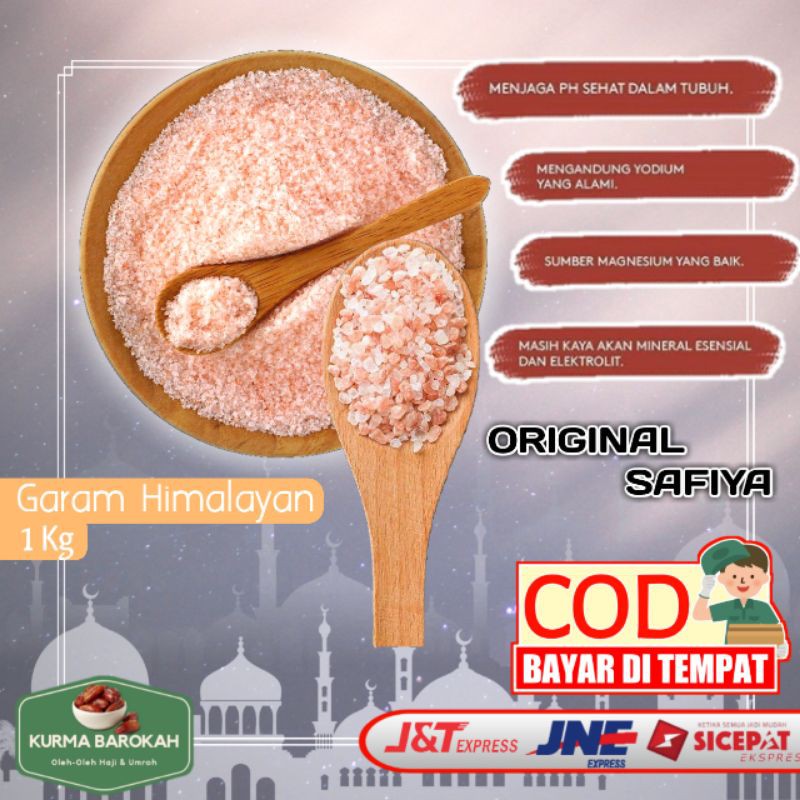Garam Himalaya 1kg Garam Himalayan Pink Salt Original Natural Safiya Herbal