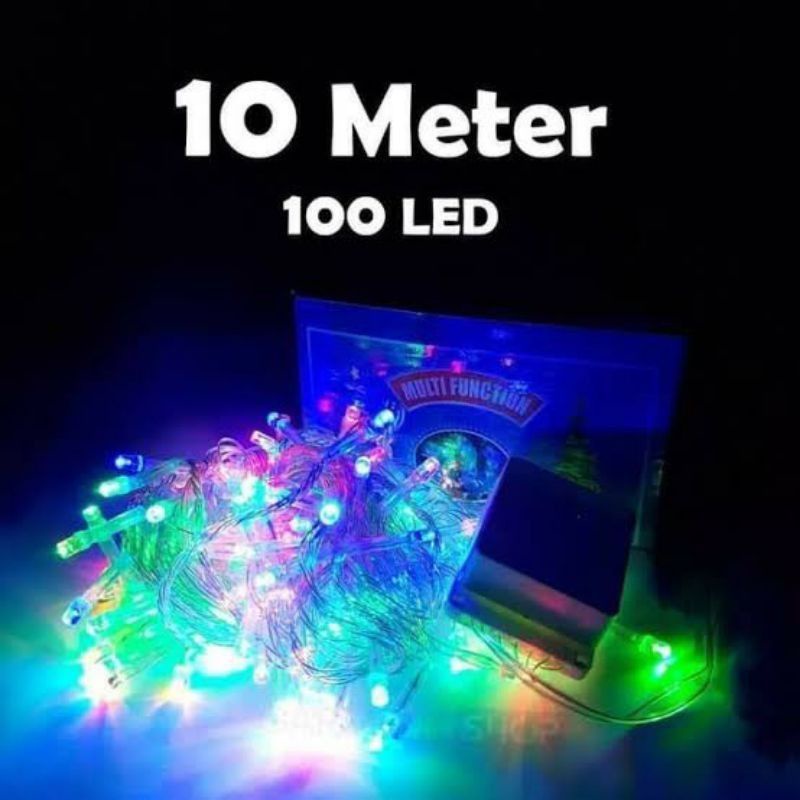 Lampu Hiasan Natal 10 meter 100 lampu led