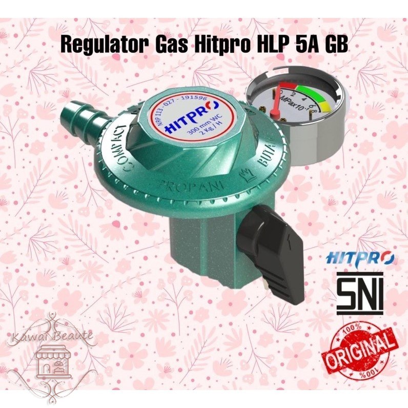 Regulator gas HITPRO Low Pressure dengan Meter Regulator Gas LPG (HLP-5A-GB)