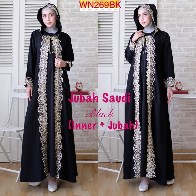 Abaya jubah saudi black