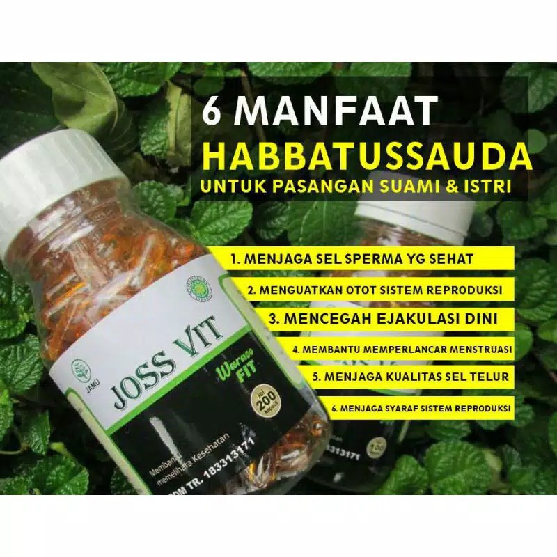 Jossvit Joss vit josvit kapsul habbatusauda original premium