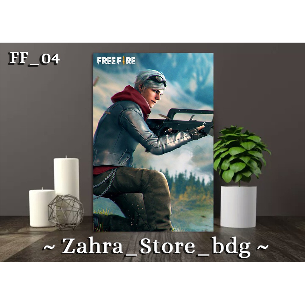Poster Kayu Free Fire/Hiasan Dinding Kayu MDF 9mm/Wall Decor/Dekorasi Dinding/Dekorasi Rumah