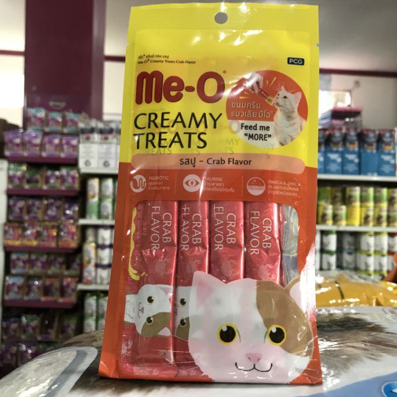 Me-o Creamy Snack Kucing 60gr Meo liquid Cemilan Kucing - Crab