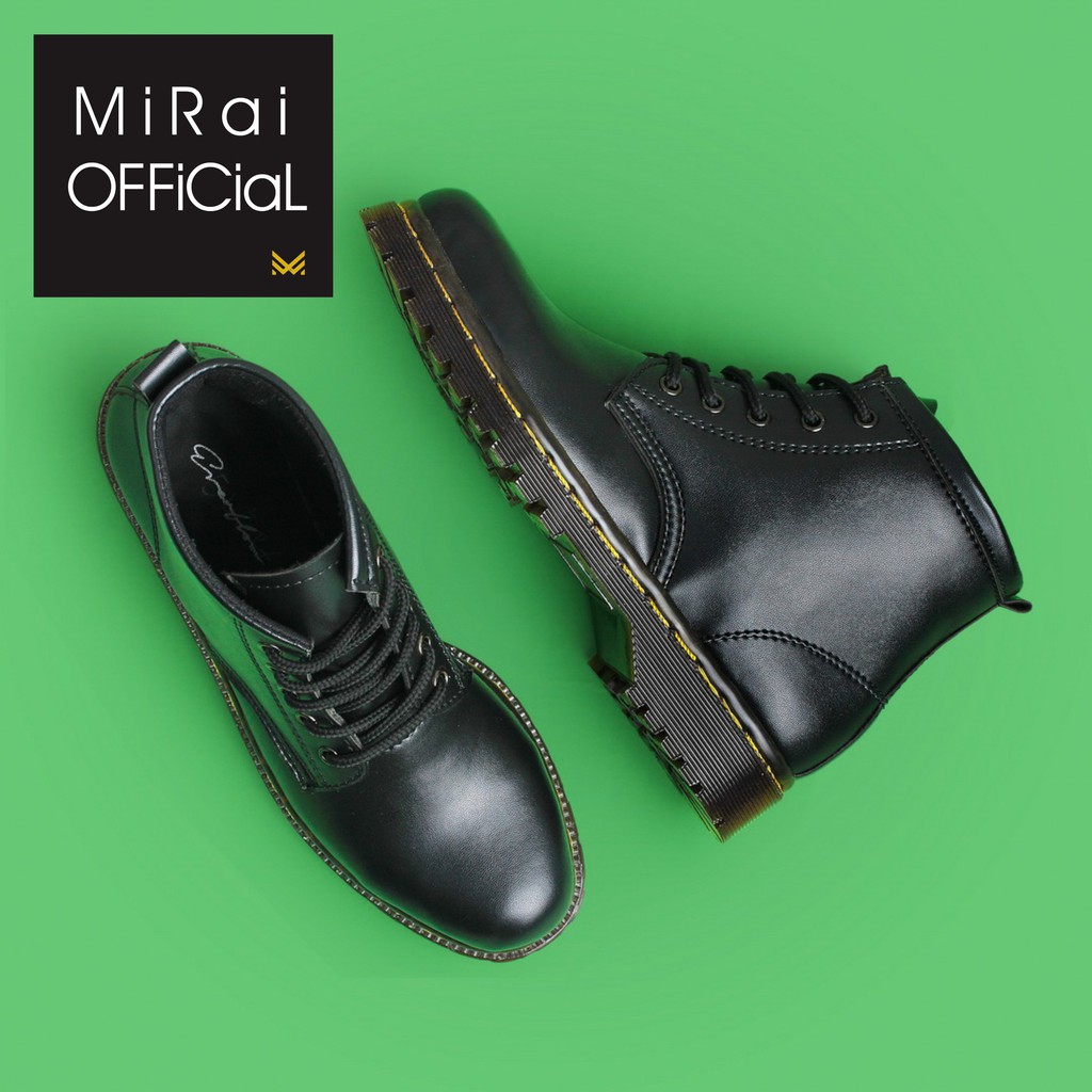 Sepatu Boots Wanita Anti Air Korea Boots Hak Rata Flat Model Docmart Classic Terbaru